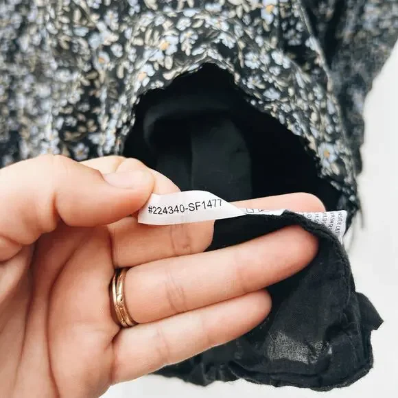 Shona Joy Denise Pintuck Babydoll Mini Balloon Puff Sleeve Short Floral Dress 10 - Picture 16 of 16